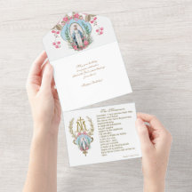 宗教ヴァージンマリーブルーフローラ誕生日ヴィンテージ