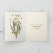 宗教ヴァージンメアリヴィンテージメリアンクロス カード (内部)