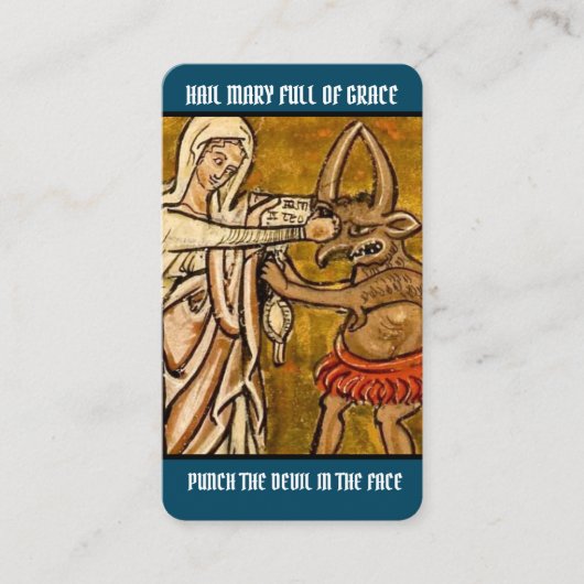 宗教ヴァージンメアリーアンバードイビル祈りの言葉 プレイスカード (正面)