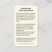 宗教ヴァージンメアリーアンバードイビル祈りの言葉 プレイスカード (裏面)