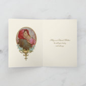 宗教ヴァージンメアリーイエスヴィンテージフローラカード カード (内部)