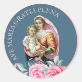 宗教ヴァージンメアリーイエズハリスマリラテンクラシ ラウンドシール (正面)