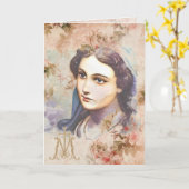 宗教ヴァージンメアリーカトリックフローラカード カード (黄色い花)