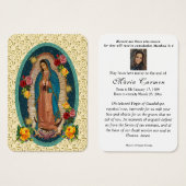 宗教ヴァージンメアリーグアダループメキシコ葬儀 (正面&裏面)