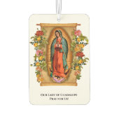 宗教ヴァージンメアリーグアダルーペカトリックスペインの教徒 カーエアーフレッシュナー (裏面)
