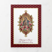 宗教ヴァージンメアリーグアダルーペ祈りの言葉バレンタインT 三つ折りカード (カバー)