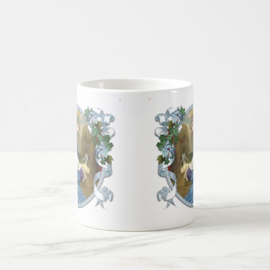 宗教ヴァージンメアリースリープベビーイエス  コーヒーマグカップ (中央)