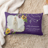 宗教ヴァージンメアリーファティマロザリーカトリック ランバークッション (ブランケット)