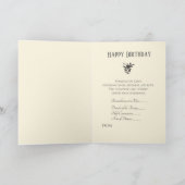 宗教ヴァージンメアリーフラッグ誕生日祈りの言葉 カード (内部)