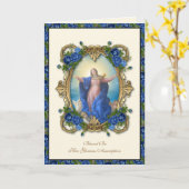 宗教ヴァージンメアリーフローラカトリックの仮定 カード (黄色い花)