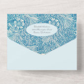 宗教ヴァージンメアリーブルー記念ヴィンテージ オールインワン招待状 (裏面)