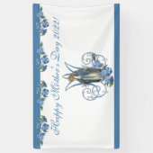 宗教ヴァージンメアリーマザーズデイブルーフラワーズ 横断幕 (縦)