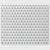 宗教ヴァージンメアリーマリアン"M"ブラック&ホワイト ラッピングペーパー (フラット)