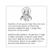 宗教ヴァージンメアリーメモリアルカソリック祈りの言葉 ラバースタンプ (インプリント)