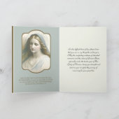 宗教ヴァージンメアリー悔やみや弔慰父の哀悼 カード (内部)