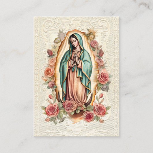 宗教ヴァージンメアリー葬式グアダルーペ プレイスカード (正面)