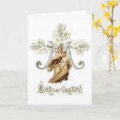 宗教ヴァージンメリーイエスカトリックヴィンテージ カード (黄色い花)