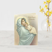 宗教ヴァージンメリーイエスカトリック同情カード カード (黄色い花)