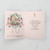 宗教ヴァージンメリーイエス悔やみや弔慰弔意 カード (内部)