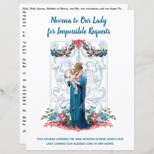 宗教ヴァージンメリーイエズアンジェルズカトリック祈りの言葉 (正面/裏面)