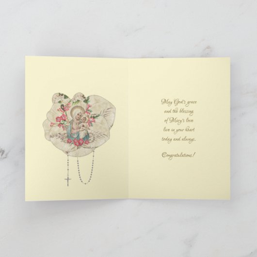 宗教ヴァージンメリーイエズカトリック卒業 シーズンカード (内部)