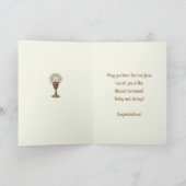 宗教ヴァージンメリーイエズファースト・ホリー・コミュニオン カード (内部)