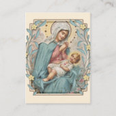 宗教ヴァージンメリーイエズメモリアレ祈りの言葉聖 プレイスカード (正面)