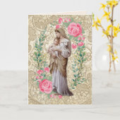 宗教ヴァージンメリーイエズラムチャリスバイブル カード (黄色い花)