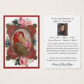 宗教ヴァージンメリーイエズ葬式カトリック (正面&裏面)