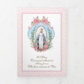 宗教ヴァージンメリーカトリック祈りの言葉フローラ 三つ折りカード (カバー)