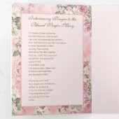 宗教ヴァージンメリーカトリック祈りの言葉フローラ 三つ折りカード (内部最初)