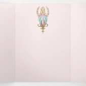 宗教ヴァージンメリーカトリック祈りの言葉フローラ 三つ折りカード (内部中)