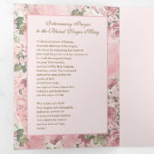 宗教ヴァージンメリーカトリック祈りの言葉フローラTri- 三つ折りカード (内部最初)