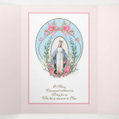 宗教ヴァージンメリーカトリック祈りの言葉フローラTri- 三つ折りカード (内部中)