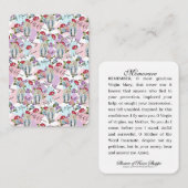 宗教ヴァージンメリーカトリック祈りの言葉メモリア プレイスカード (正面/裏面)