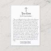 宗教ヴィンテージの幼児イエス・キリスト十字の神聖なカード 名刺 (裏面)