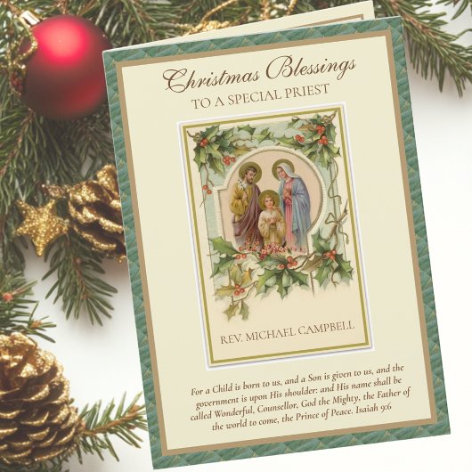 宗教ヴィンテージカトリック司祭 シーズンカード