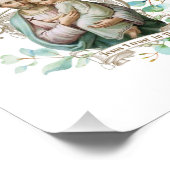 宗教ヴィンテージカトリック聖ヨセフ子イエス フォトプリント            (角)