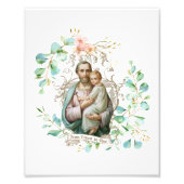 宗教ヴィンテージカトリック聖ヨセフ子イエス フォトプリント            (正面)