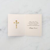 宗教ヴィンテージハッピーイースターメアリーイエスフローラ カード (内部)