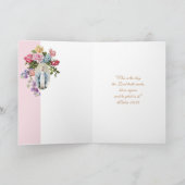 宗教ヴィンテージバラロザリオフローラカトリック カード (内部)