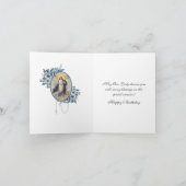 宗教ヴィンテージヴァージンマリアフローラロザリオ カード (内部)