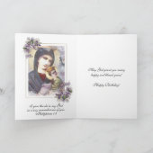 宗教ヴィンテージヴァージンマリーイエスエンジェルズ カード (内部)