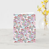 宗教ヴィンテージ賛美ヴァージンメアリーイエスバラ カード (黄色い花)