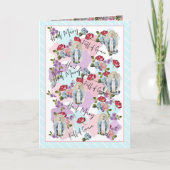 宗教ヴィンテージ賛美ヴァージンメアリーイエスバラ カード (正面)