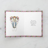 宗教ヴィンテージ賛美ヴァージンメアリーイエスバラ カード (内部)