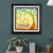 宗教万物キリストかわいらしの木 ポスター