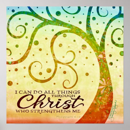 宗教万物キリストかわいらしの木 ポスター (正面)