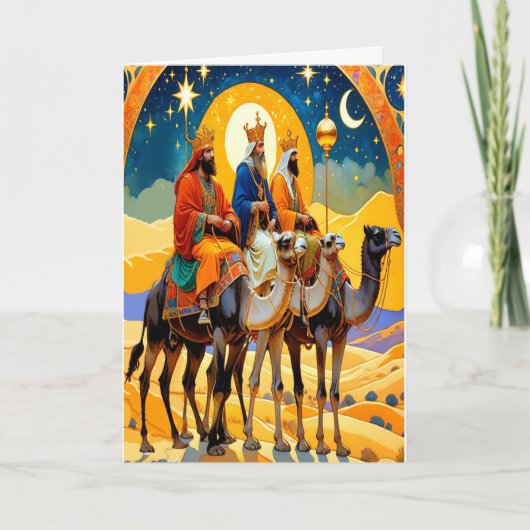 宗教三王クリスマスカードを折った カード (正面)