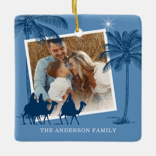 宗教三王2写真クリスマス セラミックオーナメント (正面)